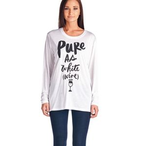 Wine graphic long sleeve tee